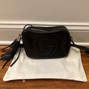 GUCCI Soho Disco Bag Black Leather Small